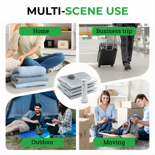 πβ‘ 50K+ SOLD! Cordless Travel Vacuum Storage Compression Bag