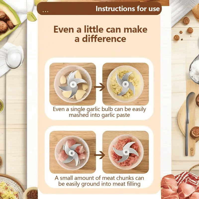 🔥Limited TimePromotion 50% OFF🔥- Electric Mini Portable Veggie Chopper