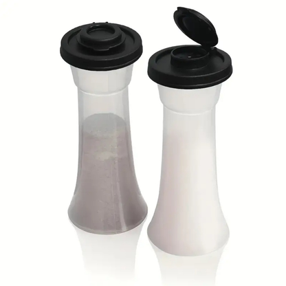 🧂 Set of 2 Large Plastic Shakers for Salt and Pepper