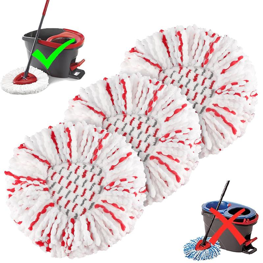 🔥Limited TimePromotion 50% OFF🔥 3 Pack Spin Mop Refill Heads with Built-in Scrubber Pads