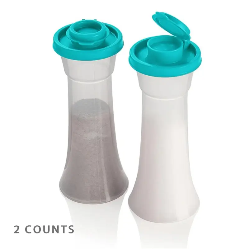 🧂 Set of 2 Large Plastic Shakers for Salt and Pepper