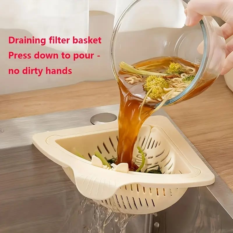 🔥Limited TimePromotion 50% OFF🔥 Triangle Kitchen Sink Filter with Magnetic Drain Basket