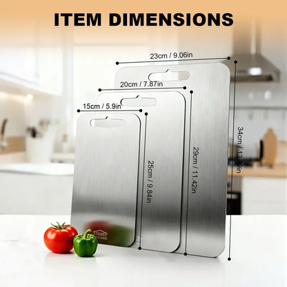 Professional Stainless Steel Chopping Board Set – Food-Grade & Heavy-Duty