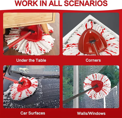 🔥Limited TimePromotion 50% OFF🔥 3 Pack Spin Mop Refill Heads with Built-in Scrubber Pads