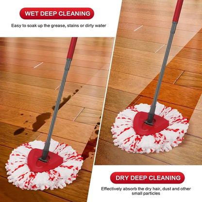 🔥Limited TimePromotion 50% OFF🔥 3 Pack Spin Mop Refill Heads with Built-in Scrubber Pads