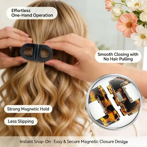 🔥Limited TimePromotion 50% OFF🔥 No-Slip Magnetic Hair Clips with Strong, Instant Hold