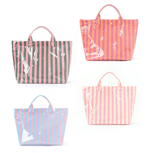 🔥Limited Time Promotion 49% OFF🔥 Stylish Large Striped Glossy Tote Bag
