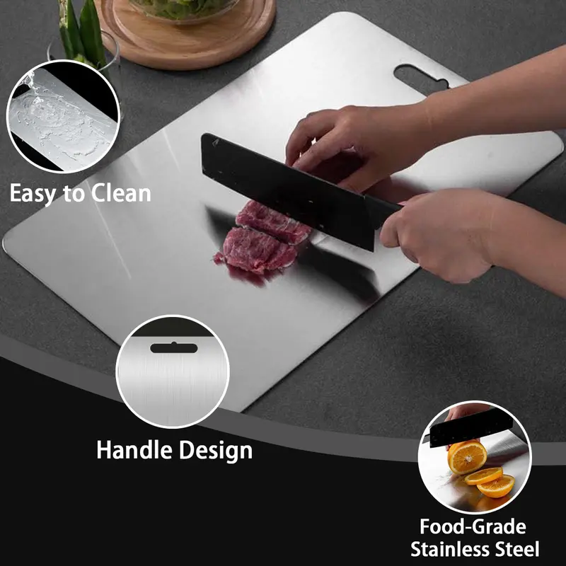 Professional Stainless Steel Chopping Board Set – Food-Grade & Heavy-Duty