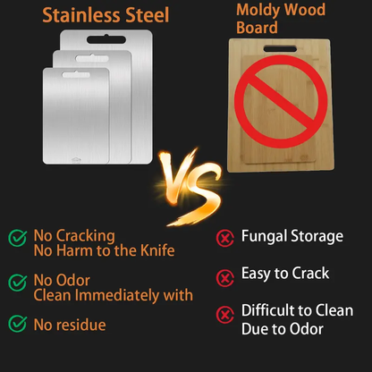Professional Stainless Steel Chopping Board Set – Food-Grade & Heavy-Duty