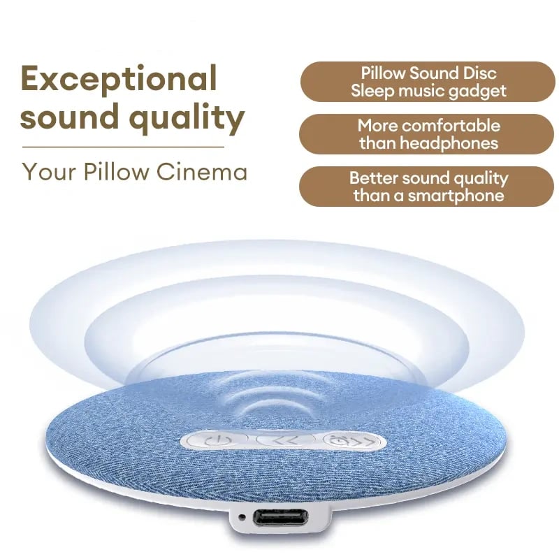 🔥Limited Time Promotion 50% OFF🔥Ultra-Thin Bluetooth Speaker for Pillow & Bedside Use